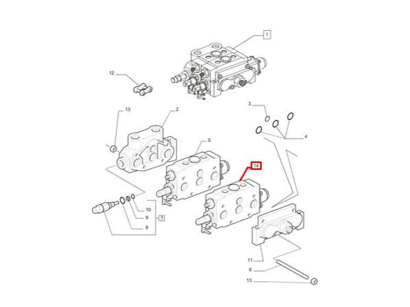 OT018961 - 48025754 - Conjunto Central V10 M18 Float Aplicação - New Holland - Modelo TL5.80